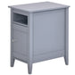 HOMCOM Wooden3-Tier Modern Nightstand with Pullout Shelf, Adjustable Open Shelf, and Door Cabinet, White
