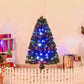 HOMCOM 4ft Prelit Artificial Optical Xmas Tree Spruce Hinged Full Tree