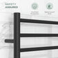 HOMCOM Wall Mounted Heated Towel Rack 10-Bar Electric Towel Warmer with Timer Adjustable Temperature Plug-in