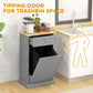 HOMCOM Kitchen Tilt Out Trash Bin Cabinet, Free Standing Recycling Cabinet, Trash Can Holder with Drawer, White
