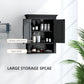 kleankin Bathroom Wall Cabinet, Medicine Cabinet, Toilet Storage Cabinet with Shelf for Living Room and Entryway, White