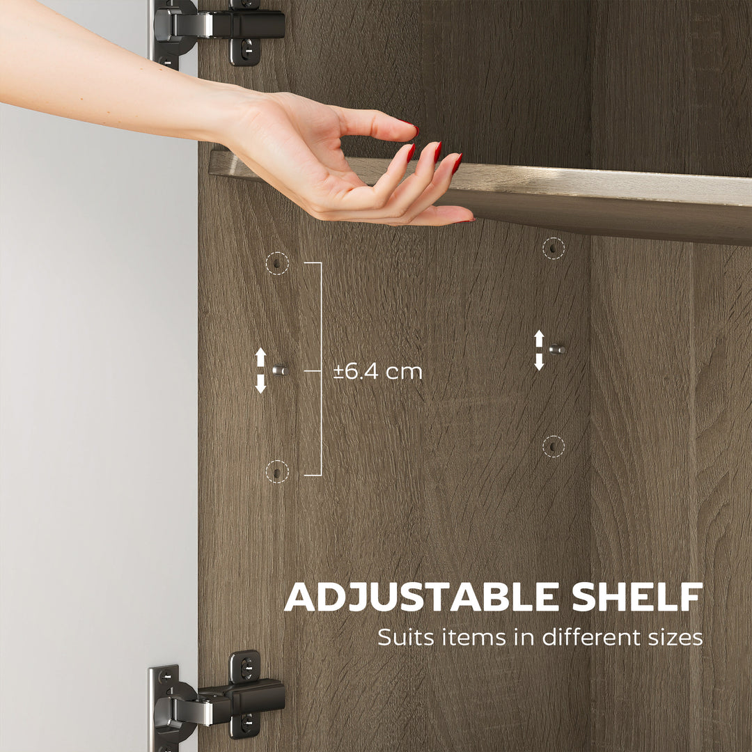 HOMCOM Modern Sideboard and Buffet, Dining Room Cabinet with Adjustable Shelves and 3 Doors, Black