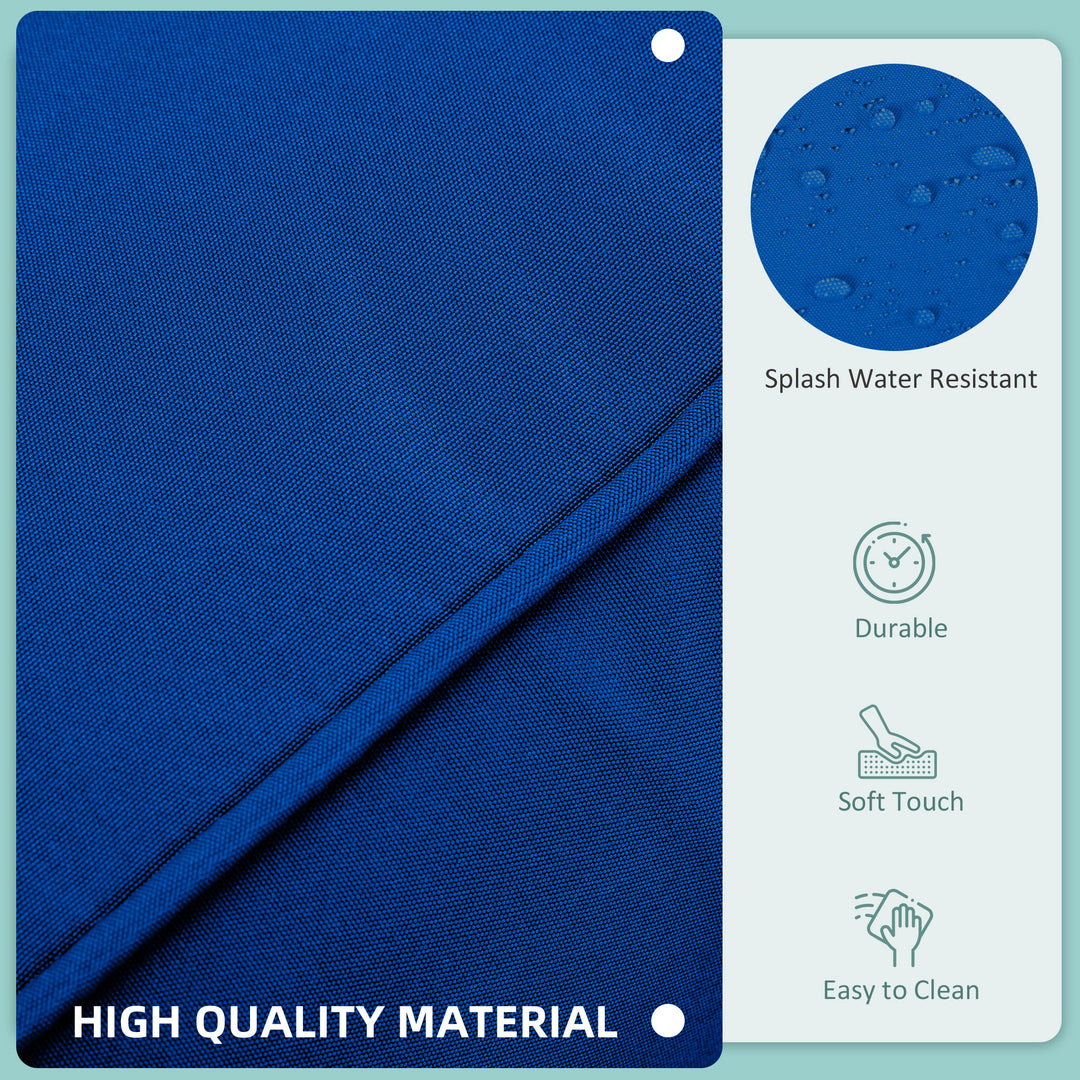 Outsunny Outdoor 14pc Patio Rattan Sofa Set Cushion Polyester Cover Replacement Set - No Cushion Included Navy Blue