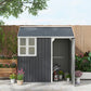 Outsunny 8.5' x 5.5' Metal Garden Storage Shed, Outdoor Tool Storage House with Lockable Door, Vents, Sloped Roof, Light Grey