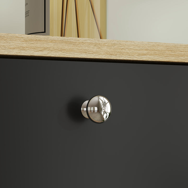 HOMCOM 2 Drawers Shoe Storage Cabinet with Adjustable Shelves for 16 Pairs of Shoes, White