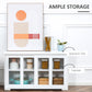 HOMCOM Kitchen Sideboard, Stackable Storage Cabinet, Sliding Glass Door Console, Serving Buffet for Kitchen & Dining Room