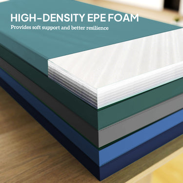 Soozier 6ft Folding Gymnastics Mat, Thick Exercise Mat with Carry Handles for Yoga Aerobics Fitness Training, Mixed Colour