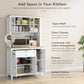 HOMCOM 5-Door Kitchen Pantry Cabinet, Freestanding Storage Cabinet Cupboard with Adjustable Shelves, 71"