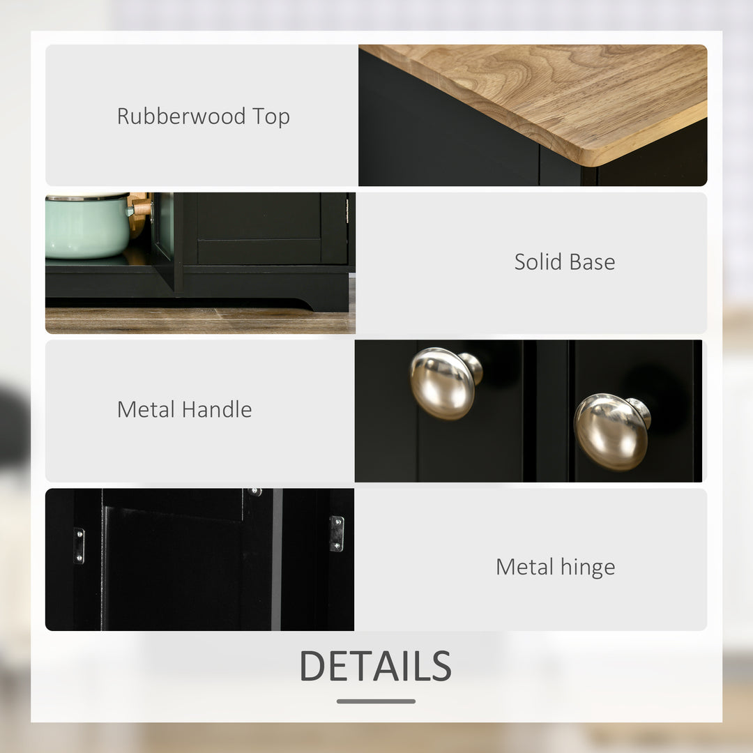 HOMCOM Modern Sideboard, Buffet Cabinet with Storage Cabinets, Drawers and Adjustable Shelves for Living Room, White