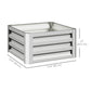 Outsunny 2' x 2' x 1' 2-Pieces Raised Garden Bed with Galvanised Steel Frame for Vegetables, Flowers, Herbs, Silver