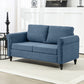 HOMCOM Vintage Loveseat, Upholstered Love Seat Furniture, Chenille-feel Fabric 2 Seater Sofa Couch with Rolled Arms, Gourd-Shaped Rubber Wood Legs for Living Room, Dark Grey