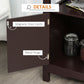 HOMCOM Modern Kitchen Buffet Bar Cabinet Storage Sideboard Dining Server with Drawer & 12-Bottle Wine Rack for Living Room, Espresso