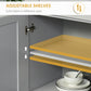 HOMCOM 72" Storage Cabinet, Freestanding Kitchen Pantry Cabinet with 4 Doors, Drawer and 3 Adjustable Shelves, White
