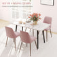 HOMCOM Upholstered Dining Chairs Set of 4, Velvet Accent Chair with Back and Wood-grain Steel Leg for Kitchen, Grey
