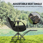 Outsunny Hammock Camping Chair Set of 2, Adjustable Back Folding Swinging Hammock Chair with Cup Holder and Padded Seat