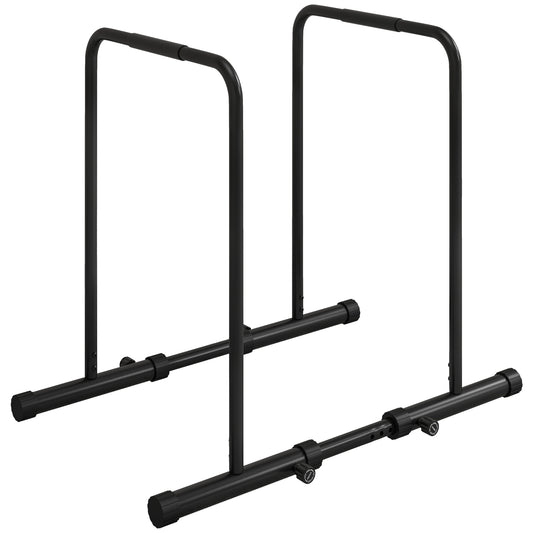 Soozier Adjustable Dip Station, Push Up Bars with 6 Width and 2 Height Levels for Home Gym Fitness Workout