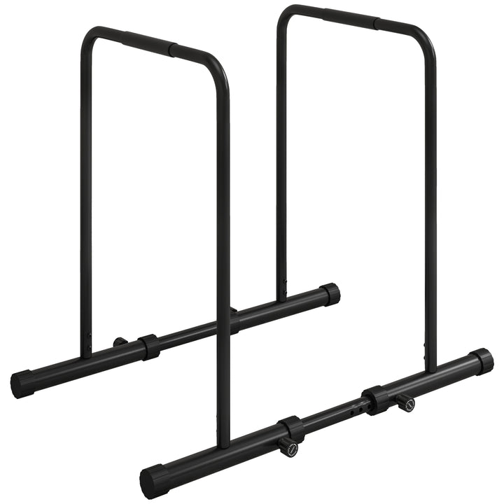 Soozier Adjustable Dip Station, Push Up Bars with 6 Width and 2 Height Levels for Home Gym Fitness Workout