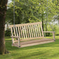 Outsunny 2 Person Wooden Porch Swing, Patio Swing Chair with Hanging Chains, Slatted Back & Seat, Outdoor Swing Bench for Garden, Backyard, Deck, Natural
