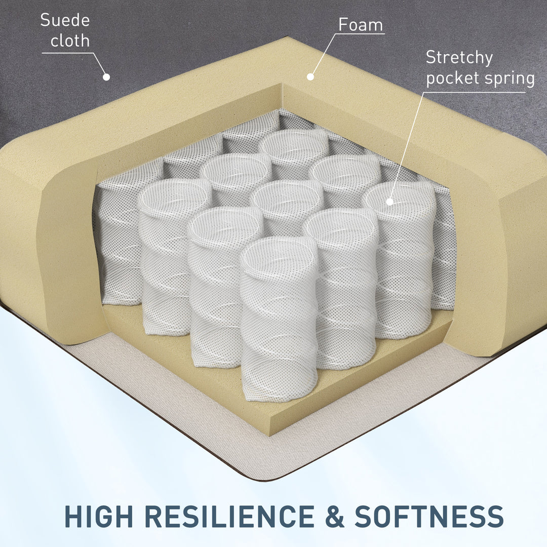 HOMCOM Massage Recliner Chair for Living Room, Push Back Recliner Sofa, Suede Wingback Reclining Chair with Extendable Footrest, Wood Legs, Remote Control, Side Pockets, Black