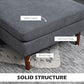 HOMCOM U Shape Couch with Double Chaise Lounge, Modern 4 Seater Sofa with Wooden Legs, Fabric Sofa for Living Room, Dark Grey