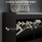HOMCOM Shoe Storage with Seat, Upholstered Hallway Bench, Shoe Bench with 2 Flip Drawers and 4 Vents for 8 Pairs of Shoes