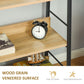 HOMCOM Modern Bookshelf Storage with 5-Tier Wide Shelving, Metal Frame, Wooden Bookcase for Living Room Library Home Furniture, Black