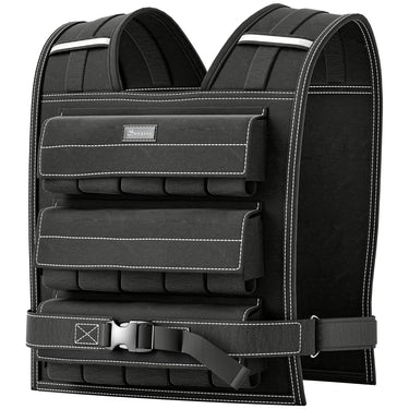 Soozier 33LBS Adjustable Weighted Vest, Weight Vest with Reflective Strips, Snug Fit for Men Women Running Strength Training