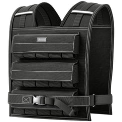 Soozier 33LBS Adjustable Weighted Vest, Weight Vest with Reflective Strips, Snug Fit for Men Women Running Strength Training