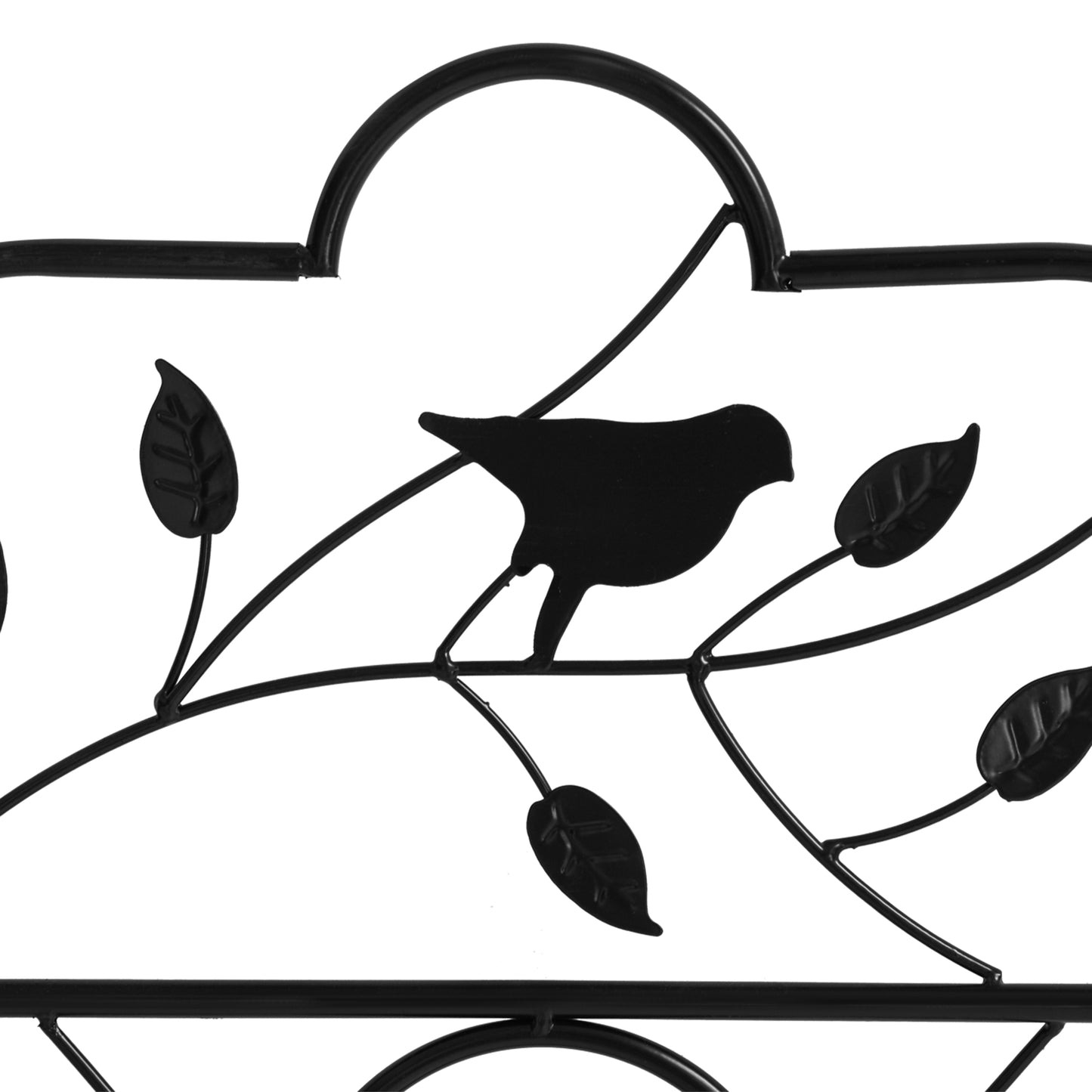 Outsunny 2 Pack Garden Trellis for Climbing Plants, Outdoor Metal Grid Panels with Birds and Leaves, for Roses, Vine Flower, Cucumber, Clematis, 59" Tall