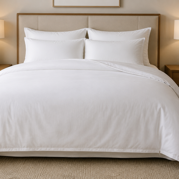Aarniva Polyester Hotel Duvet Cover | King/Queen | Soft & Smooth | Zipper Closure | Classic White