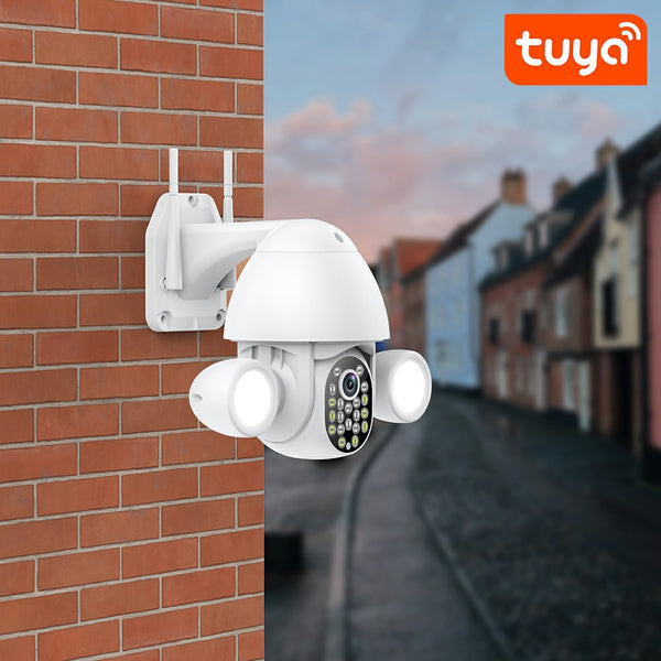 Glomarket Smart Home Security Wifi Camera Color Night Vision Ptz Tuya Floodlight Camera