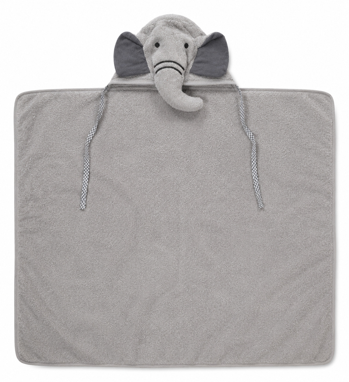 Aarniva Kids Hooded Bath Towel | Soft & Cozy | Animal & Fun Prints | Elephant Grey