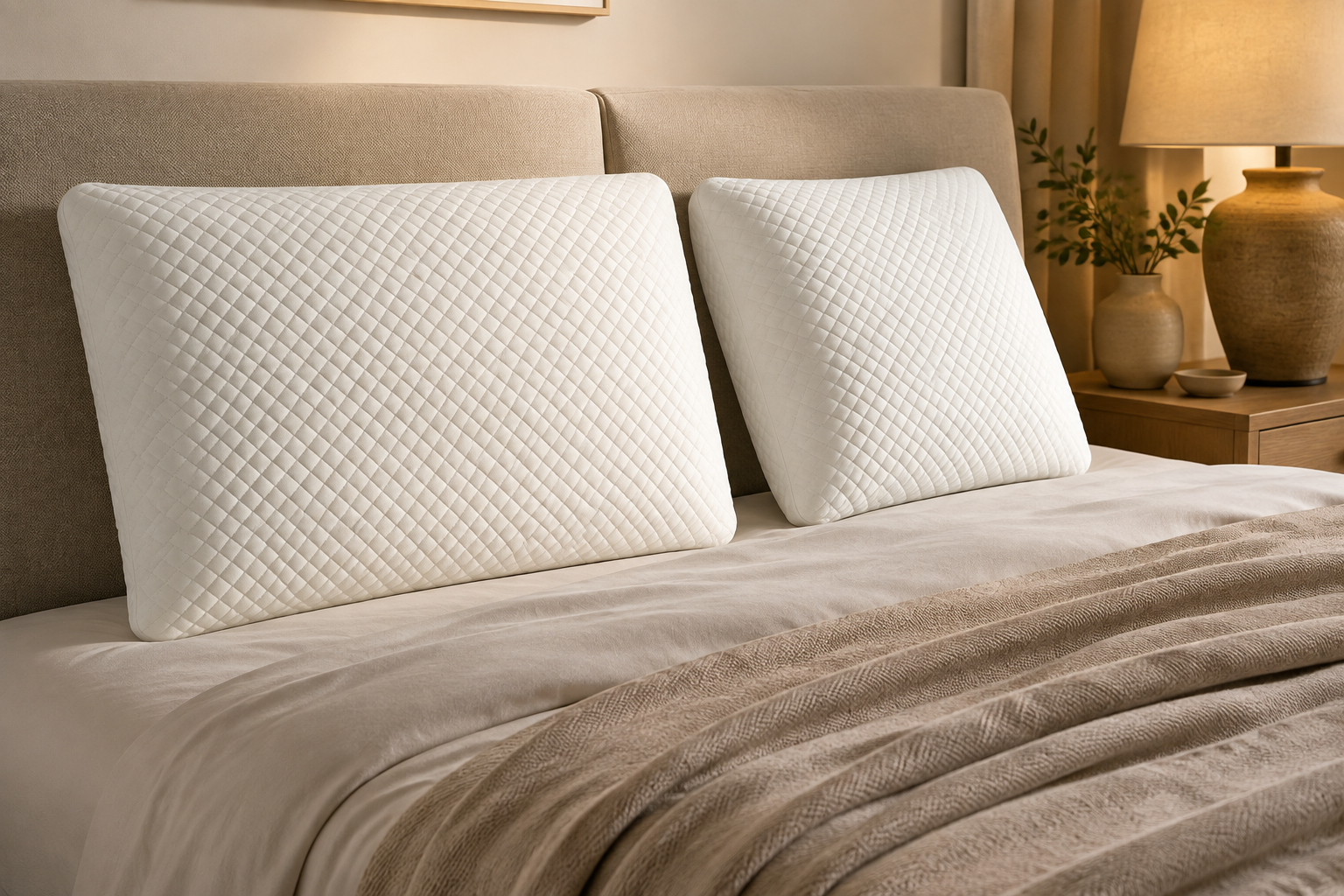Aarniva Contour Memory Foam Pillow | Ergonomic Head & Neck Support | Pressure-Relieving Comfort | Classic White