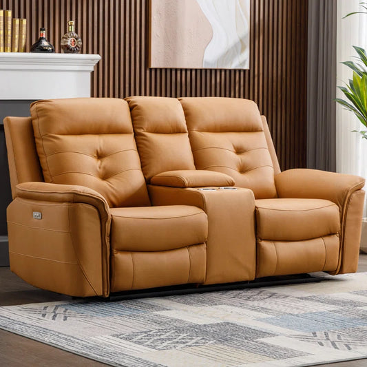 Alteo 76.7'' Wide Modern Loveseat with Arm Storage and USB
