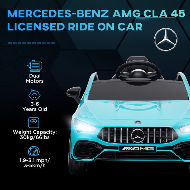 Qaba Mercedes-Benz AMG Licensed 12V Ride on Car, Kids Electric Car with Remote Control, Spring Suspension, LED Lights, Red