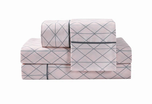 Traditional Jersey Knit Geometric Shapes Comforter Set