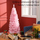HOMCOM 4FT Artificial Christmas Tree Holiday Xmas Holiday Pencil Tree Decoration with Automatic Open for Home Party, Pink