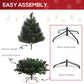 HOMCOM 6FT Artificial Pop-Up Christmas Tree Xmas Tree Holiday Home Decoration with Automatic Open, Green