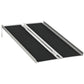 HOMCOM 2ft Wheelchair Ramp Scooter Mobility Non-Skid Layering Portable Foldable Aluminium
