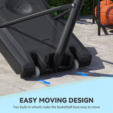 Soozier 5ft-10ft Height Adjustable Basketball Hoop Stand, Portable Basketball System with Wheels and 43" Backboard for Youth Junior