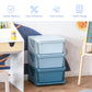 Qaba 3 Tier Kids Toy Organizer and Storage Bins with 3 Plastic Drawers, Blue