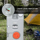 Outsunny 19.8 Gallon Portable RV Water Tank, Waste Water Storage Tank, with Rotating Drain Spout, Level Indicator and 3 Wheels