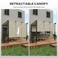 Outsunny 10' x 10' Metal Pergola, Outdoor Pergola with Retractable Canopy, for Garden, Patio, Backyard, Deck