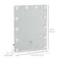 HOMCOM, Hollywood Lighted Makeup Mirror with 12 Dimmable LED Bulbs, 3 Color Lighting Modes, Touch Control Design for Cosmetic Dressing Table, White
