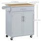 HOMCOM Rolling Kitchen Island Cart with Wood Top, Enough Storage Drawer Space with Towel Bar Rack Shelves, Portable Kitchen Utility Serving Cart Trolley on Wheels, Black