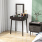HOMCOM Makeup Vanity Table with Flip-up Mirror, Modern Dressing Table with 2 Drawers for Bedroom, White