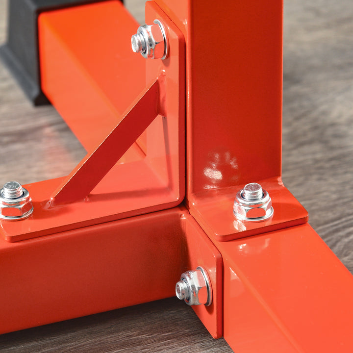 Soozier Bulgarian Split Squat Stand, 12-Level Adjustable Single Leg Squat Stand for Lower Body Strength Training, Yellow