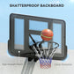 Soozier Wall Mounted Basketball Hoop, Basketball Goal Combo Kit with 43" Reinforced Shatter Resistant Backboard and All Weather Net for Indoor or Outdoor Use