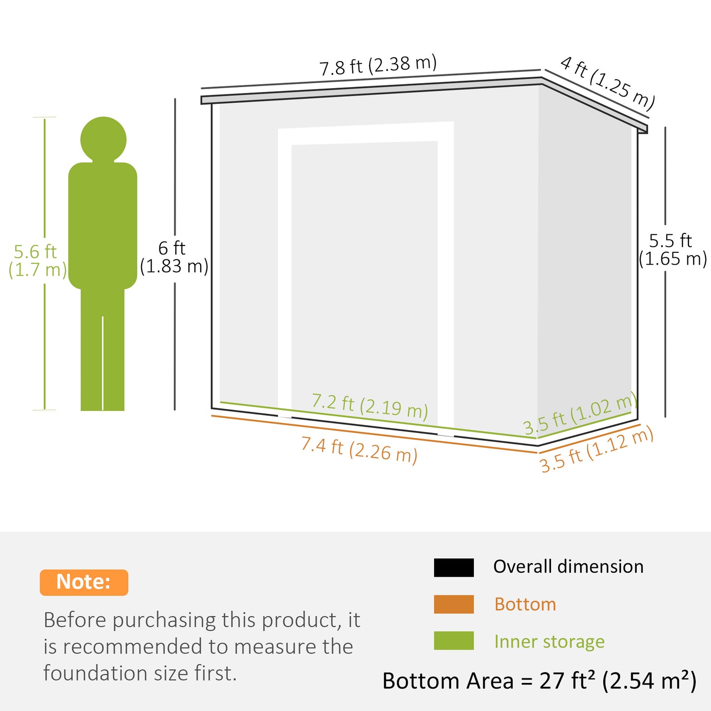Outsunny 8' x 4' Resin Outdoor Storage Shed with Floor, Window, Lockable Doors and Vents for Backyard Patio Lawn, Light Grey