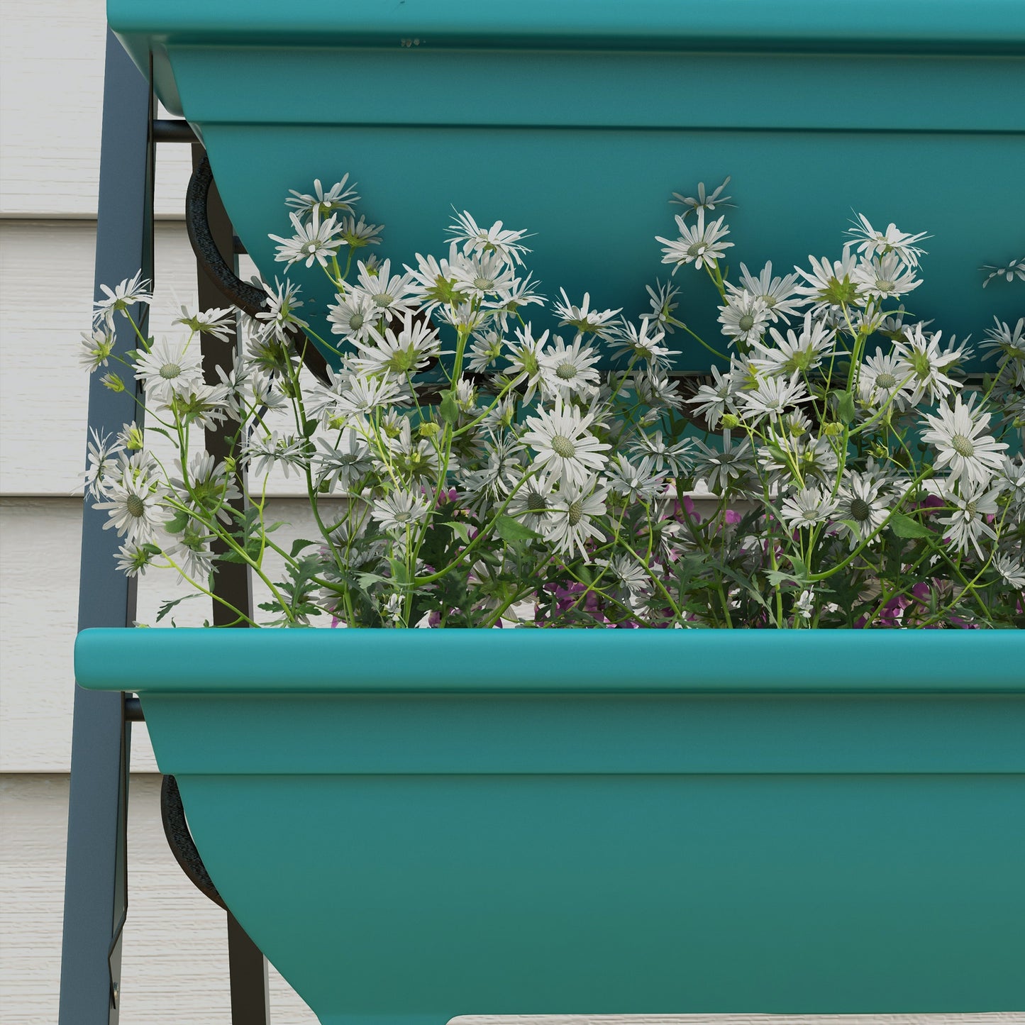 Outsunny 3-Tier Vertical Raised Garden Planter with 5 Boxes, Outdoor Plant Stand Grow Container for Vegetable Flowers